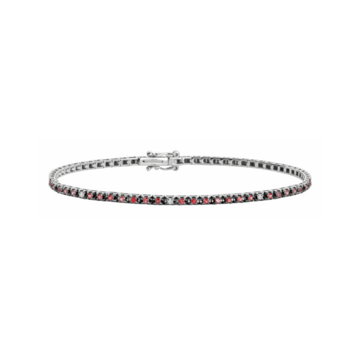 Bracciale tennis rubini e diamanti DFBR9910.004_18 collezione “Legami” Donna Oro Jewels
