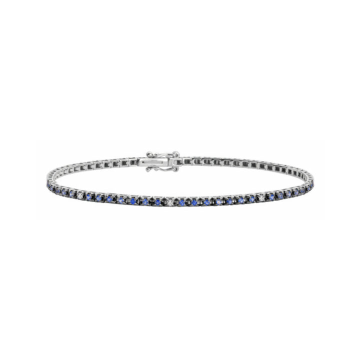Bracciale tennis zaffiri e diamanti DFBZ9910.004_18 collezione “Legami” Donna Oro Jewels