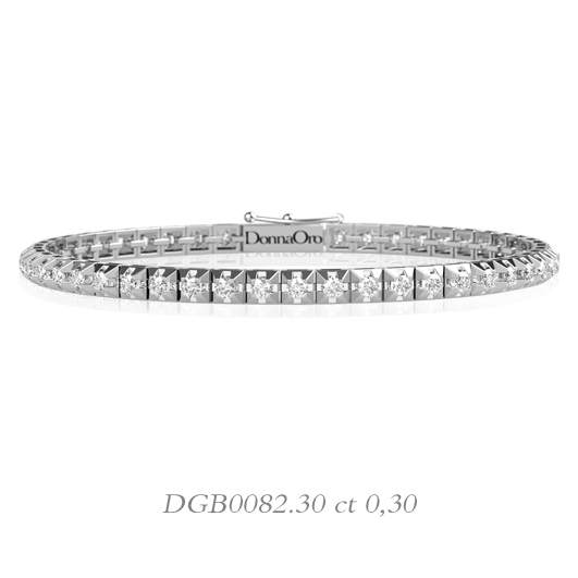 Bracciale tennis diamanti bianchi DGB0082 collezione "Grandi classici"  Donna Oro Jewels