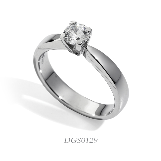 Anello solitario con diamanti DGSO129 collezione "Grandi Classici" Donna oro Jewels