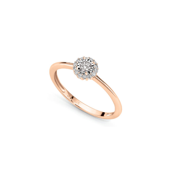Anello in oro rosa DHAF9404.009 collezione “Luce” di Donna Oro
