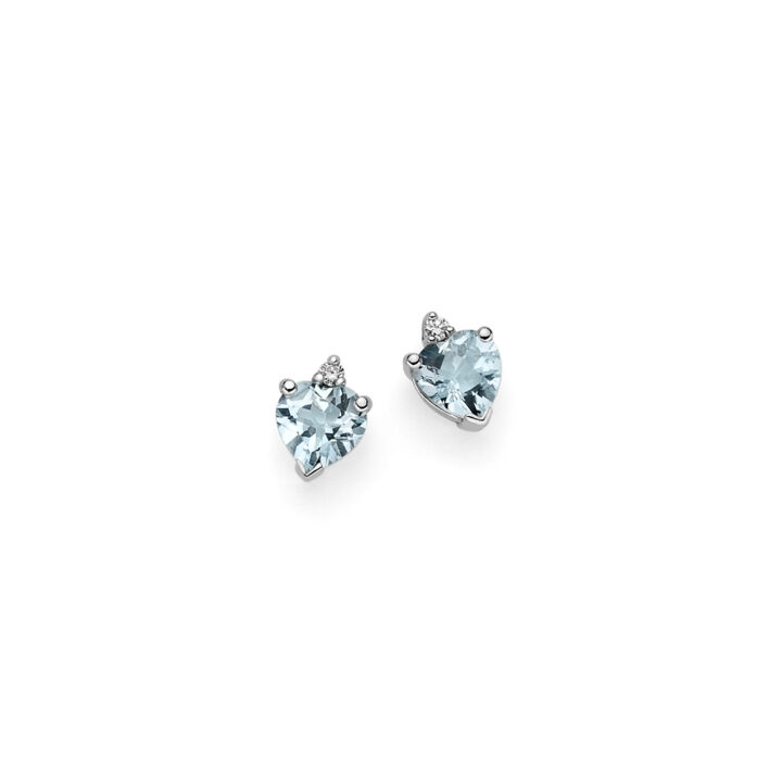 Orecchini con acqua marina e diamanti DHOA7188.004 collezione “Luce” di Donna Oro