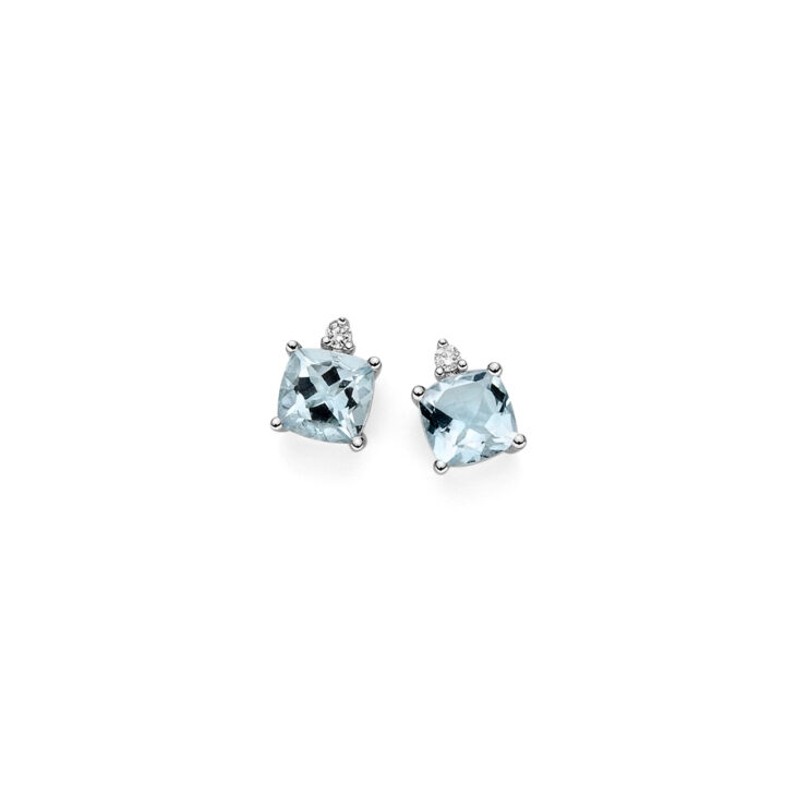 Orecchini con acqua marina e diamanti DHOA7189.004 collezione “Luce” di Donna Oro