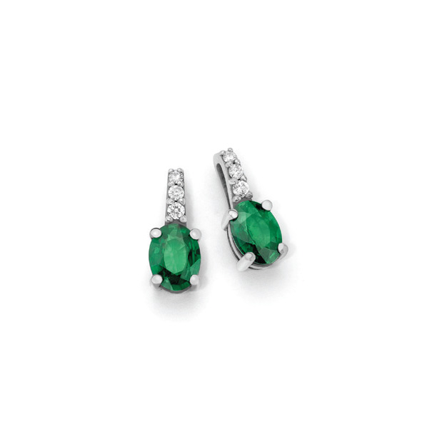 Orecchini con smeraldi e diamanti DHOE9736.007 collezione “Luce” di Donna Oro