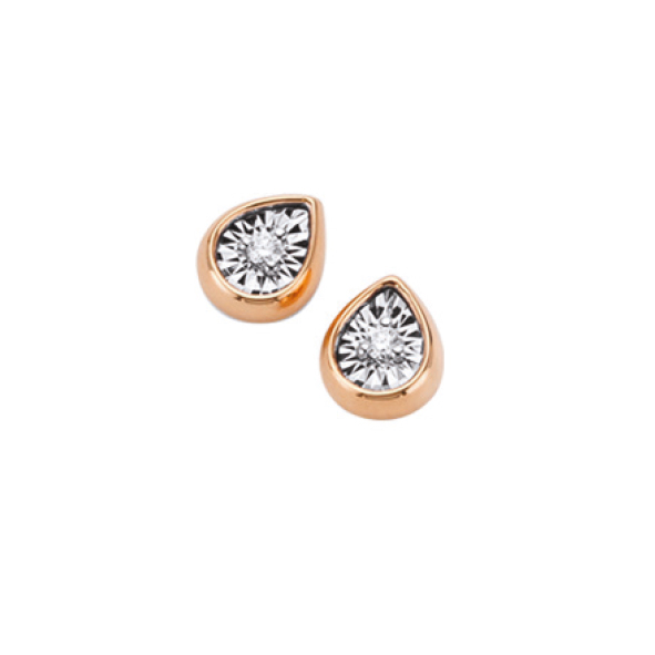 Orecchini punto luce a goccia DHOL8352.004 collezione “Luce” di Donna Oro