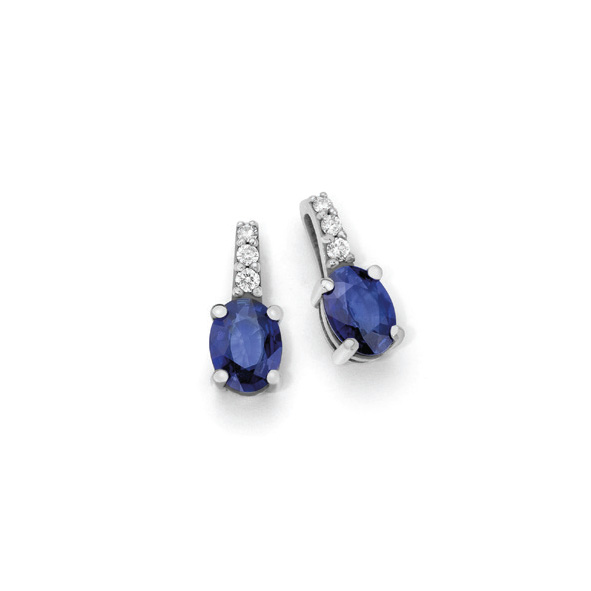 Orecchini con zaffiri e diamanti DHOZ9736.007 collezione “Luce” di Donna Oro