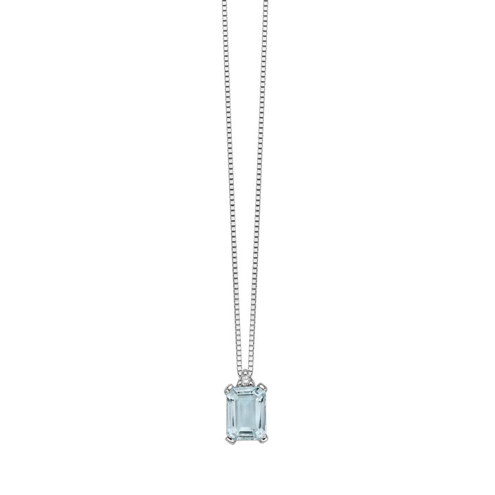 Collana con acqua marina e diamanti DHPA7181.002 collezione “Luce” di Donna Oro