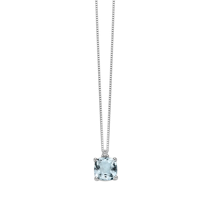 Collana con acqua marina e diamanti DHPA7184.002 collezione “Luce” di Donna Oro
