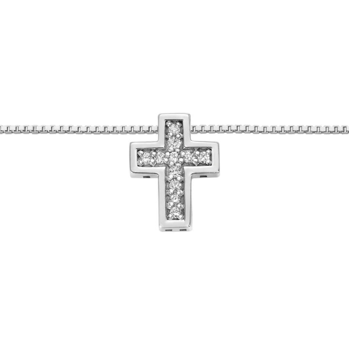 Collana croce con diamanti DHPF9569.004 collezione "Luce" di Donna Oro