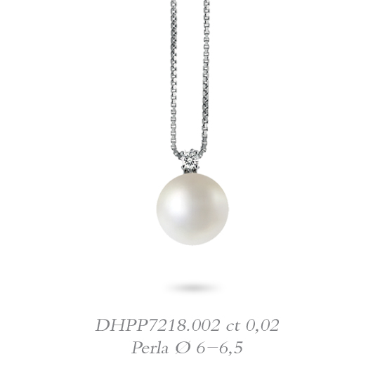 Collana con perla e punto luce DHPP7218.002 collezione "Luce" di Donna Oro