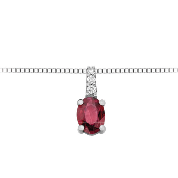 Collana con rubino e diamanti DHPR9735.005 collezione "Luce" di Donna Oro