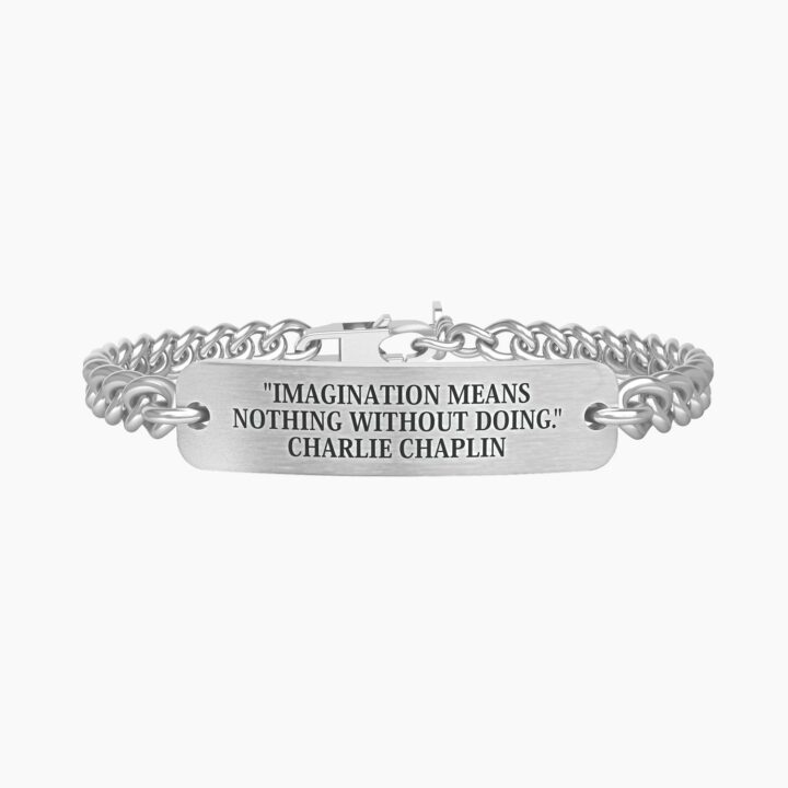 Bracciale Kidult IMAGINATION MEANS NOTHING … C. CHAPLIN