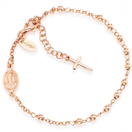 Bracciale AMEN Rosario in oro rosa