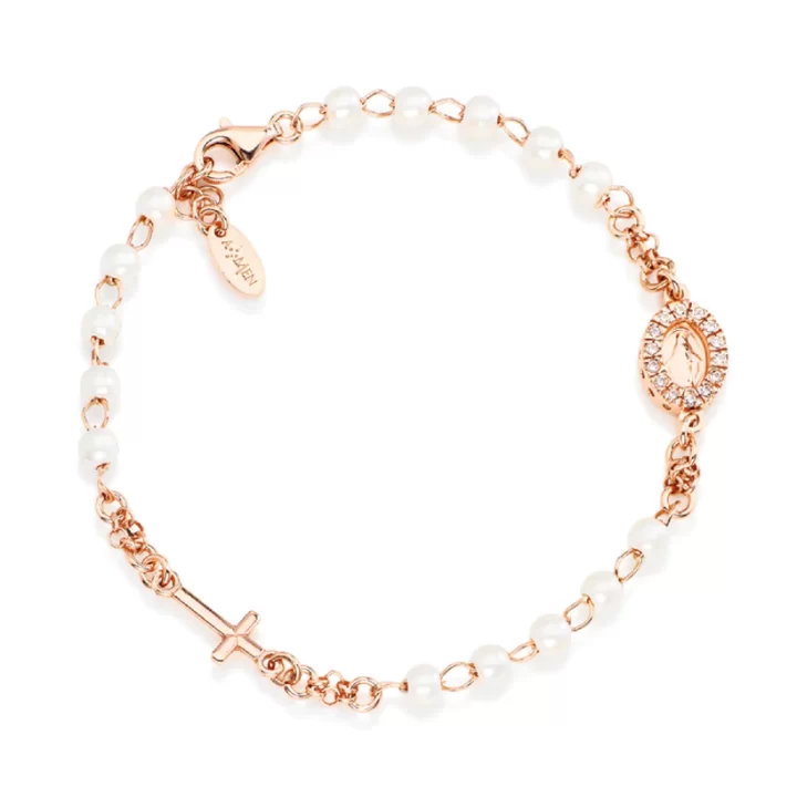 Bracciale AMEN Rosario con perle e zirconi