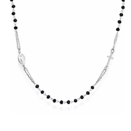 Collana AMEN Rosario con cristalli neri
