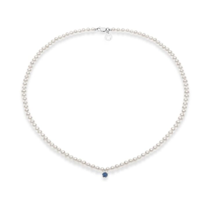 Collana Comete Perle e Zaffiri