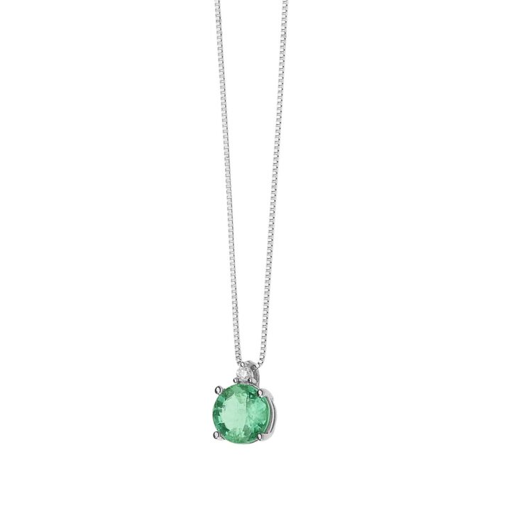 Collana Comete con Smeraldo e Diamanti