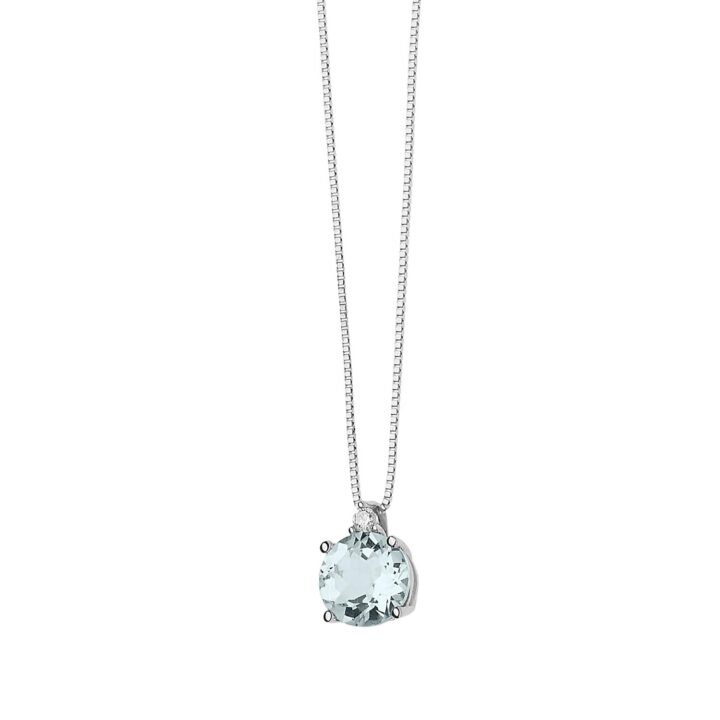 Collana Comete con Acquamarina e Diamanti