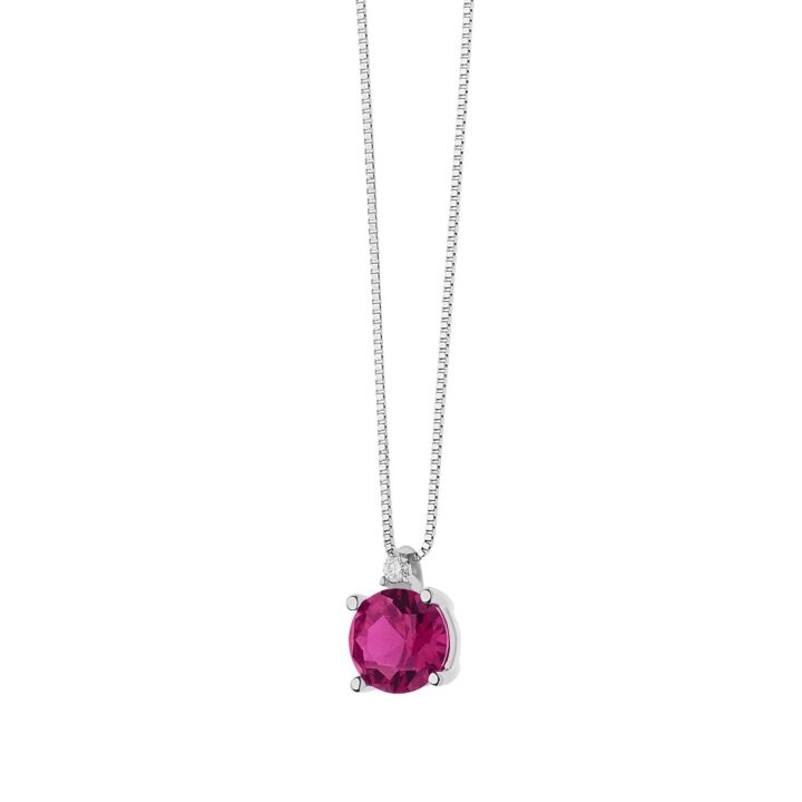 Collana Comete con Rubino e Diamanti