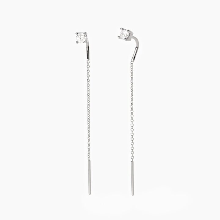 Orecchini Mabina pendenti in argento con punto luce SHINY