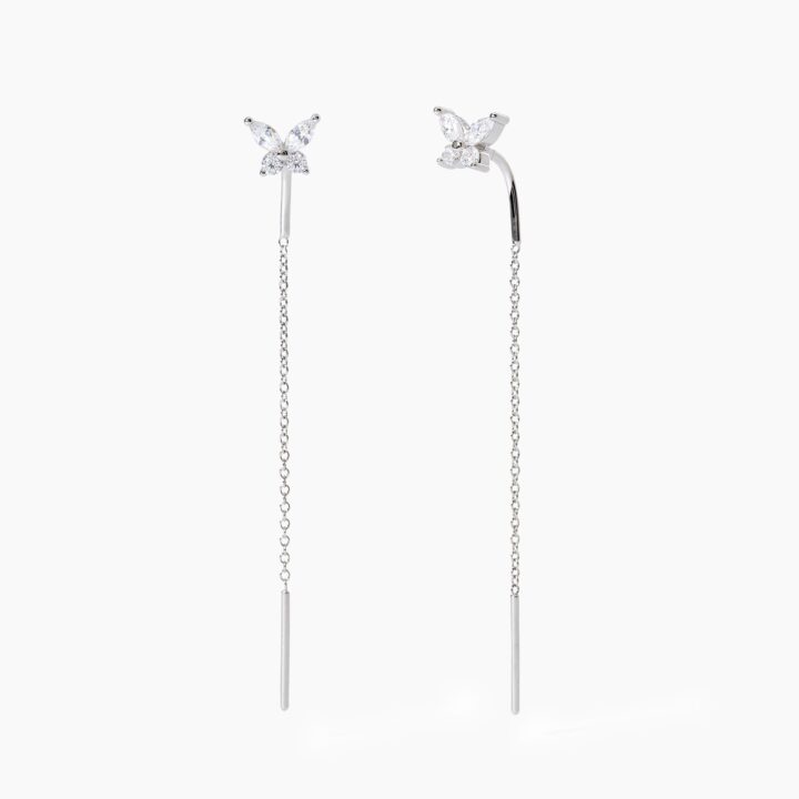 Orecchini Mabina pendenti in argento con farfalle SECRET GARDEN