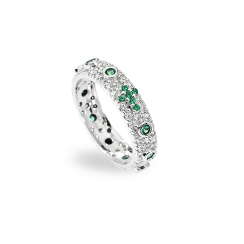 Anello Amen Rosario Zirconi Pavè