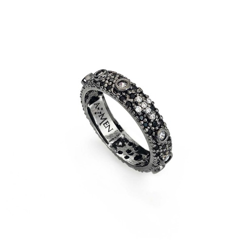 Anello Amen Rosario Zirconi Pavè