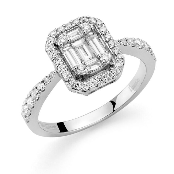 Anello solitario con diamanti DFAF9086 collezione "Fascino" Donna oro Jewels
