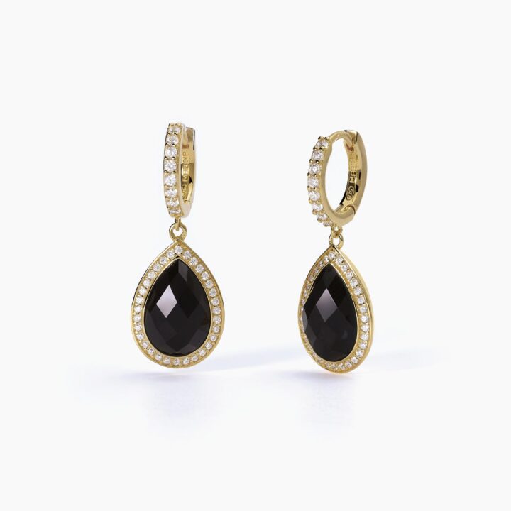 Orecchini Mabina in argento con pendente in agata DIVA