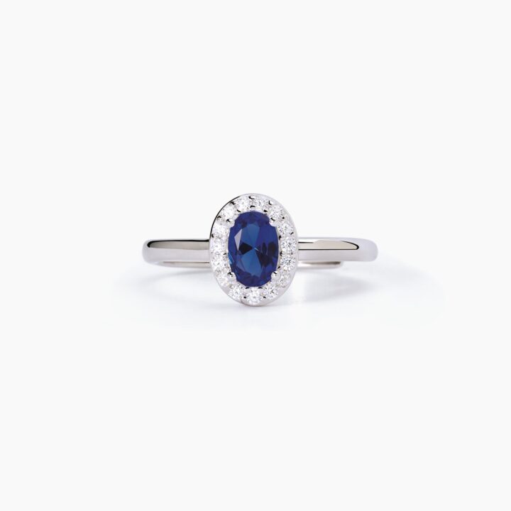 Anello Mabina con zaffiro sintetico ovale COOL OR RÉTRO?