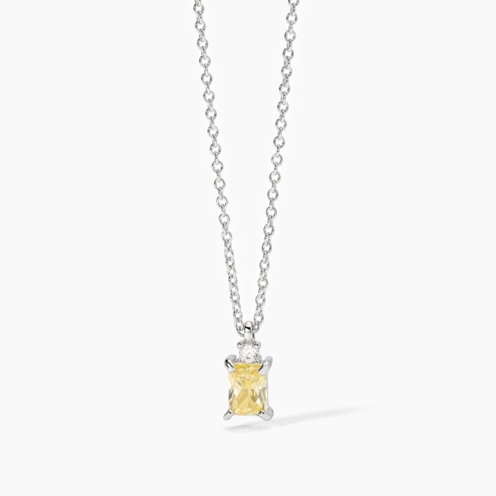 Girocollo Mabina in argento con zircone Lemon BATTITO