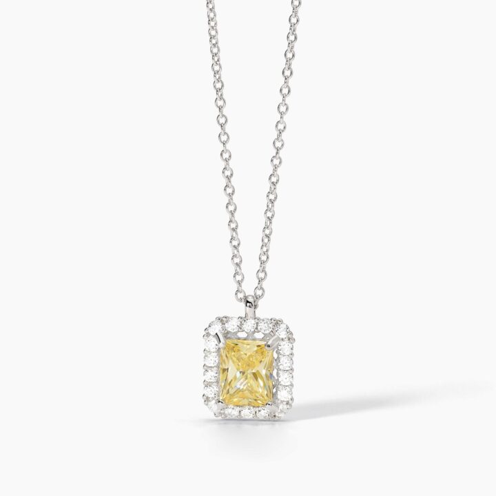 Girocollo Mabina in argento con zircone Lemon DESIDERIO INFINITO