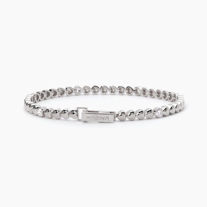 Bracciale Mabina argento con cuori PENSIERO STUPENDO