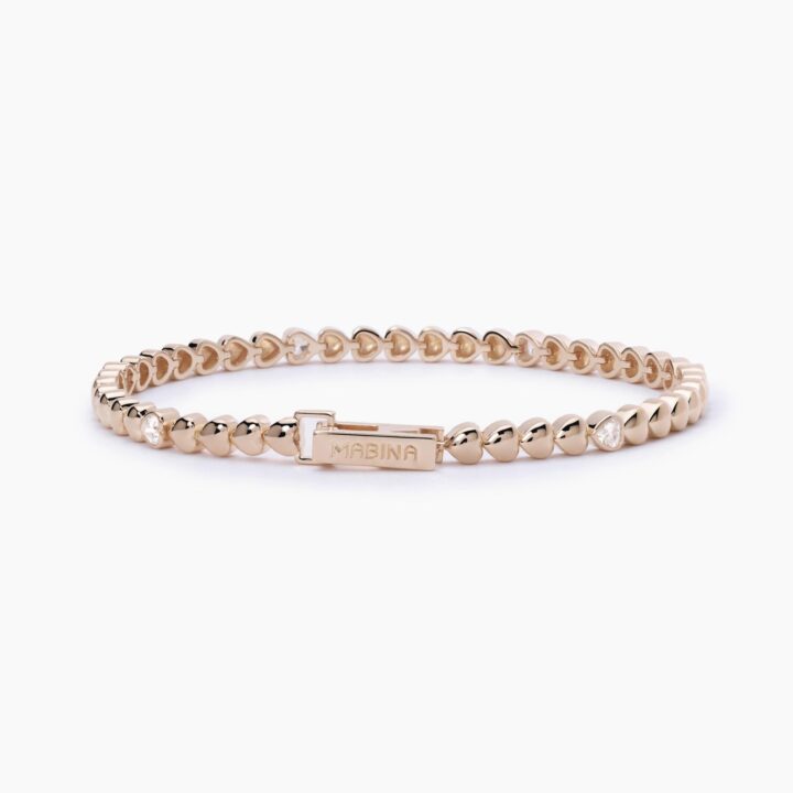 Bracciale Mabina argento rosato con cuori PENSIERO STUPENDO