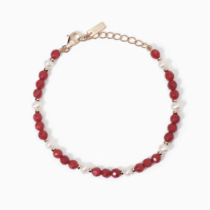 Bracciale Mabina in con perle coltivate e corallo bambù BEACH CODE