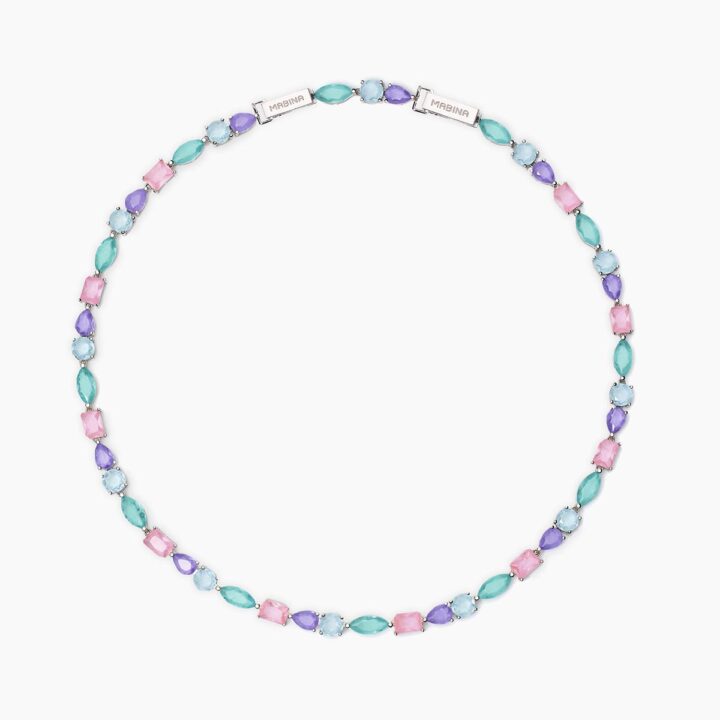 Girocollo Mabina con fusion stone multicolor Santorini