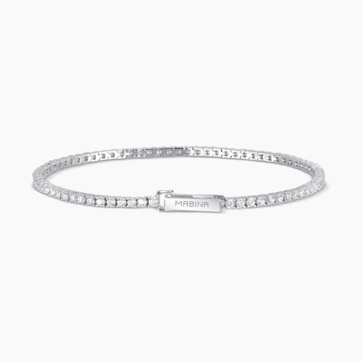 Bracciale Mabina donna tennis in argento con zirconi Tennis Club